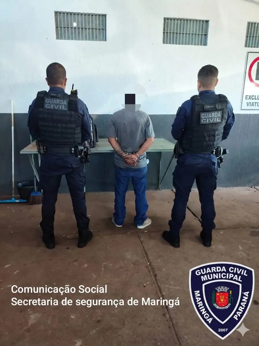 Homem pede ajuda à GCM e acaba sendo preso por mandado em Maringá