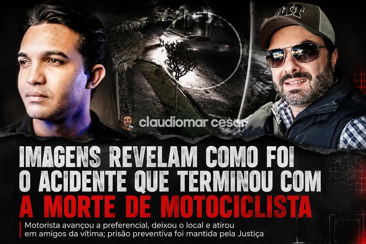 Imagens revelam como foi o acidente em que morreu um motoentregador em Maringá 