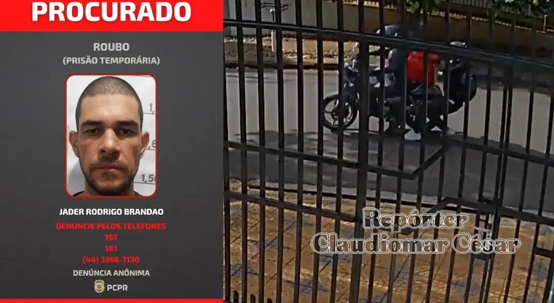 Polícia Civil procura por suspeito de roubo