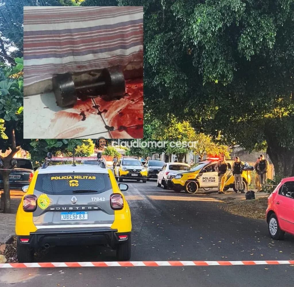 Idoso de 92 anos é morto a golpes de ferro em Mandaguari; cuidador fica ferido