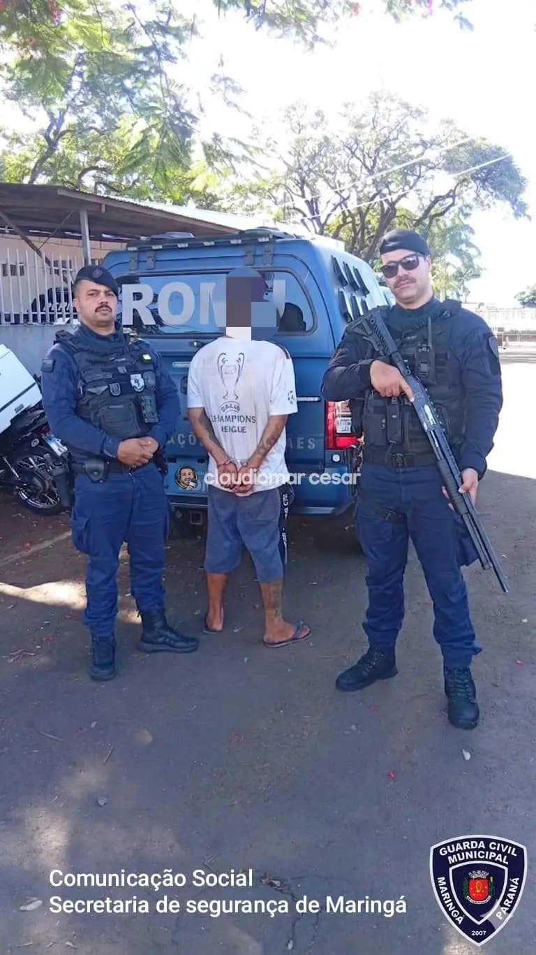 GCM prende indivíduo com mandado de prisão em aberto no Conjunto Requião