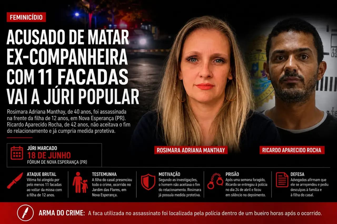 Júri popular de acusado de feminicídio em Nova Esperança está marcado para o dia 18 de junho